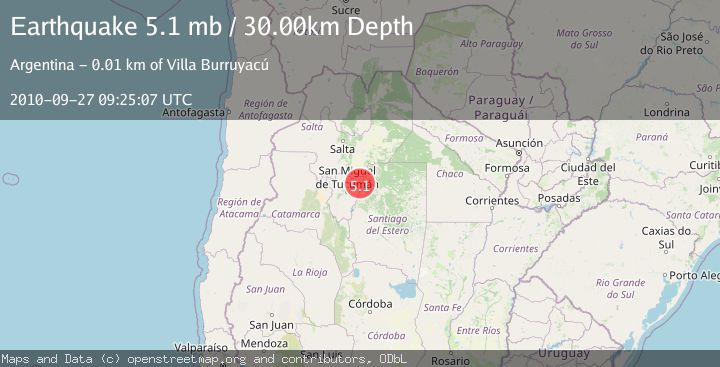 Map of TUCUMAN, ARGENTINA
