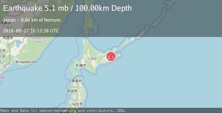 Map of HOKKAIDO, JAPAN REGION