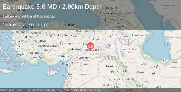 Map of EASTERN TURKEY