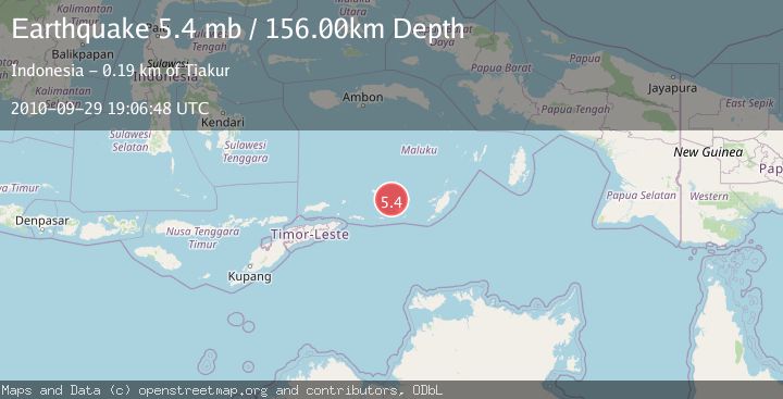 Map of KEPULAUAN BABAR, INDONESIA