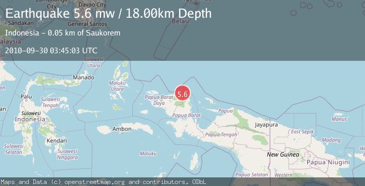 Map of NEAR N COAST OF PAPUA, INDONESIA