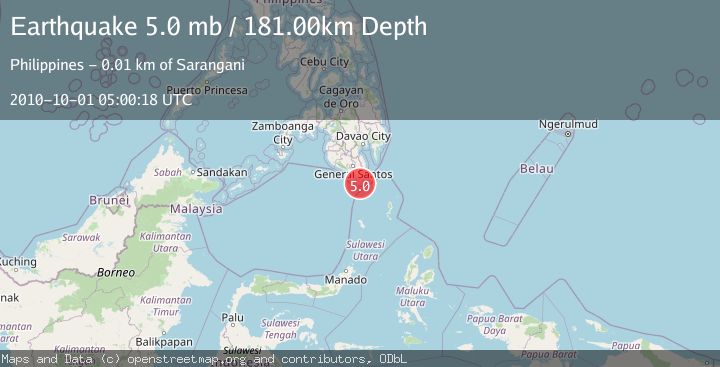 Map of MINDANAO, PHILIPPINES