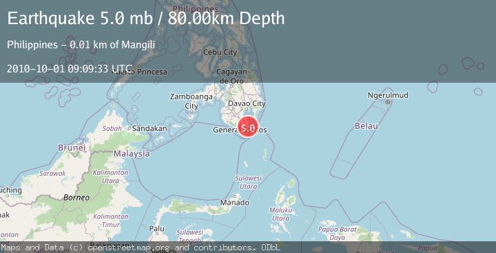 Map of MINDANAO, PHILIPPINES