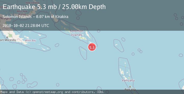 Map of SOLOMON ISLANDS