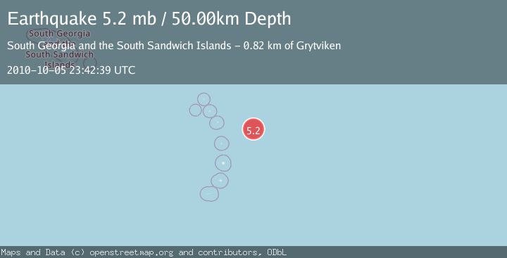 Map of SOUTH SANDWICH ISLANDS REGION