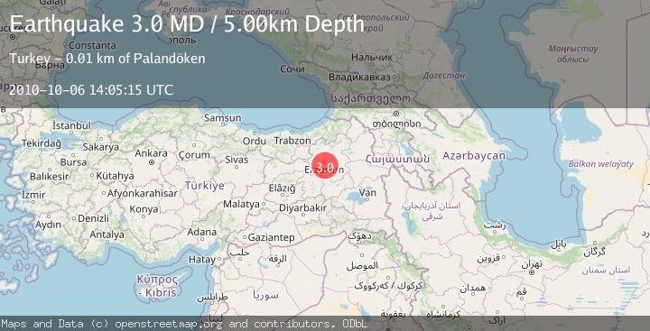 Map of EASTERN TURKEY