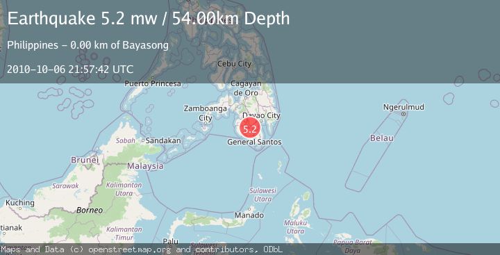 Map of MINDANAO, PHILIPPINES