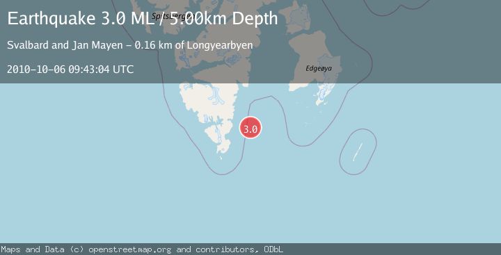 Map of SVALBARD REGION
