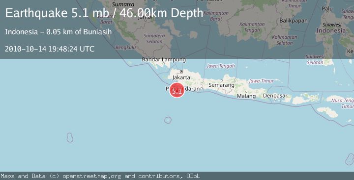 Map of JAVA, INDONESIA