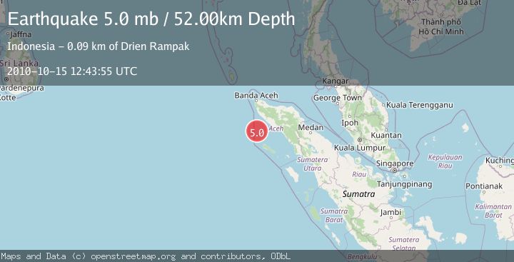 Map of OFF W COAST OF NORTHERN SUMATRA