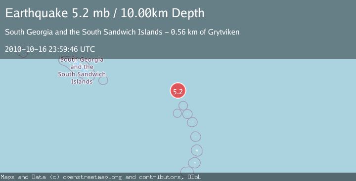 Map of SOUTH SANDWICH ISLANDS REGION