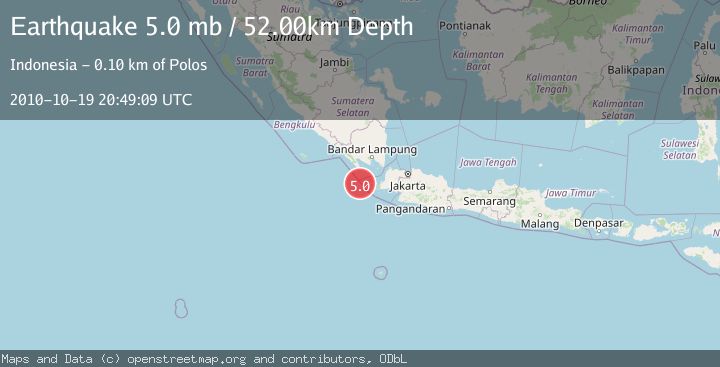 Map of SUNDA STRAIT, INDONESIA