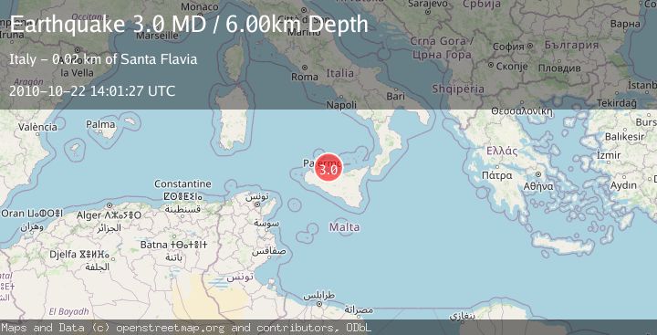 Map of SICILY, ITALY