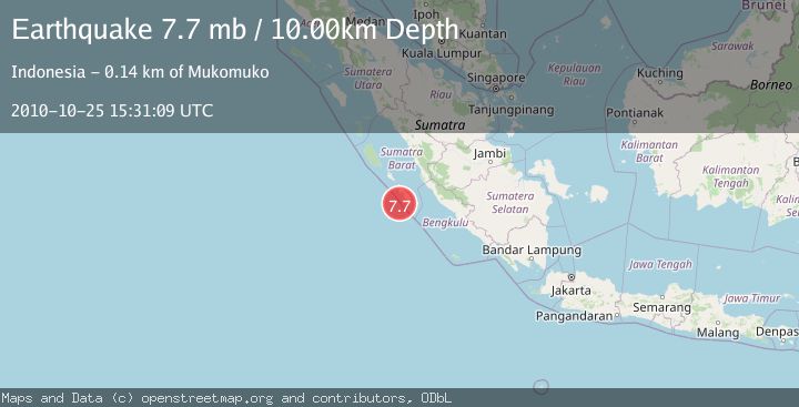 Map of KEP. MENTAWAI REGION, INDONESIA