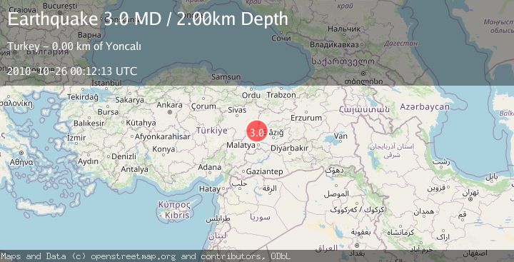 Map of EASTERN TURKEY