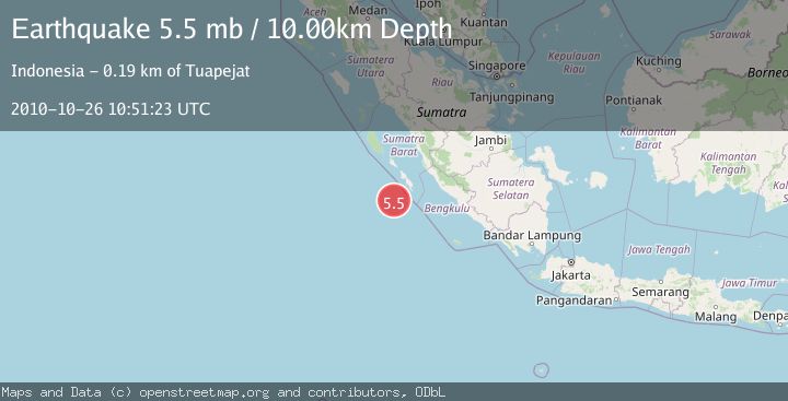 Map of SOUTHWEST OF SUMATRA, INDONESIA