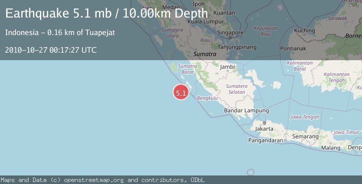Map of SOUTHWEST OF SUMATRA, INDONESIA