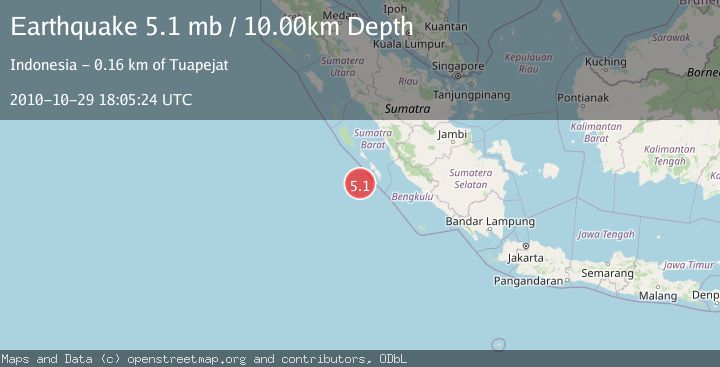 Map of SOUTHWEST OF SUMATRA, INDONESIA