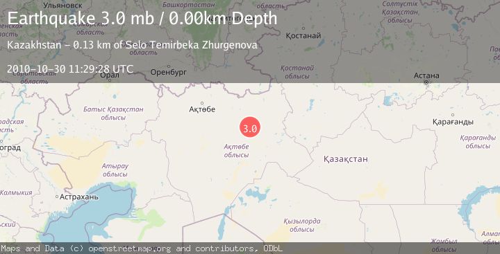 Map of WESTERN KAZAKHSTAN