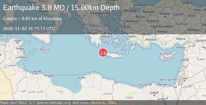 Map of CRETE, GREECE