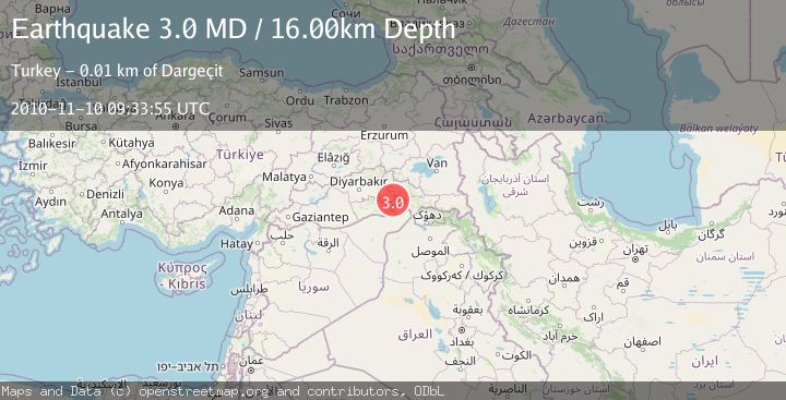 Map of EASTERN TURKEY