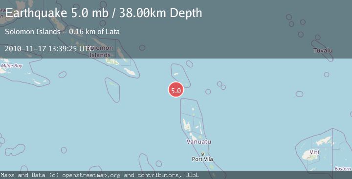Map of SANTA CRUZ ISLANDS
