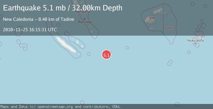 Map of SOUTHEAST OF LOYALTY ISLANDS