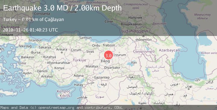 Map of EASTERN TURKEY