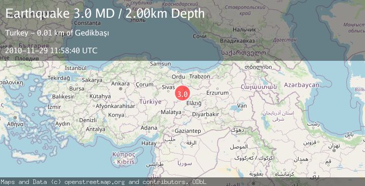 Map of EASTERN TURKEY