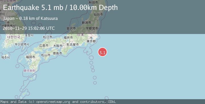 Map of OFF EAST COAST OF HONSHU, JAPAN