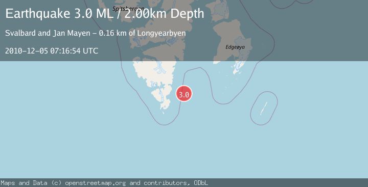 Map of SVALBARD REGION