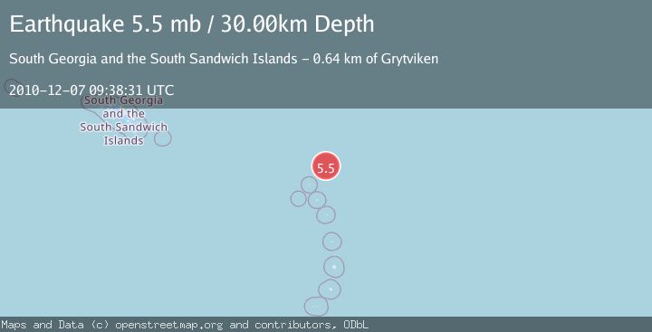 Map of SOUTH SANDWICH ISLANDS REGION