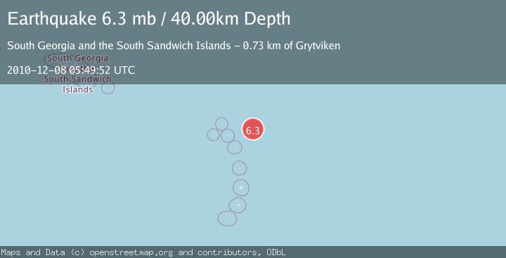 Map of SOUTH SANDWICH ISLANDS REGION