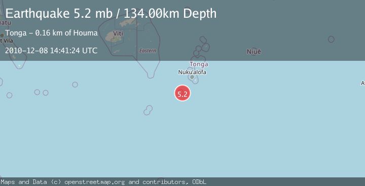 Map of SOUTH OF FIJI ISLANDS