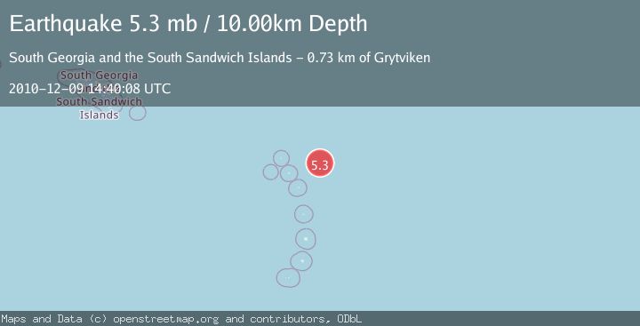 Map of SOUTH SANDWICH ISLANDS REGION