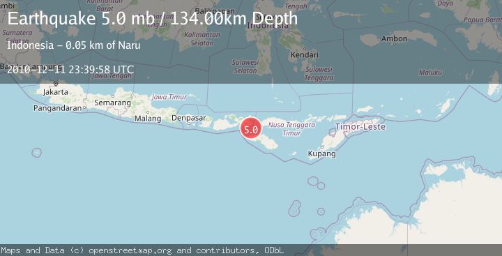 Map of FLORES REGION, INDONESIA