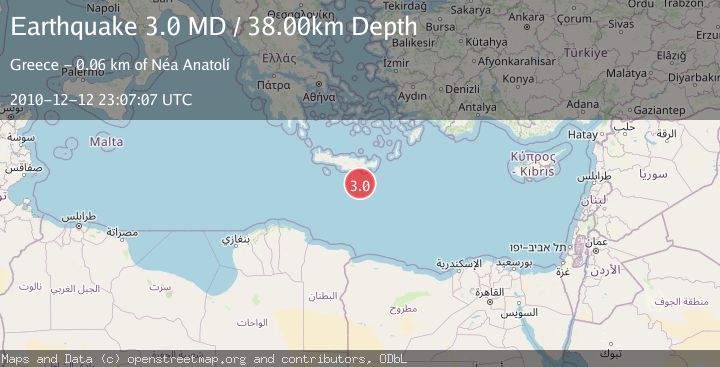 Map of CRETE, GREECE