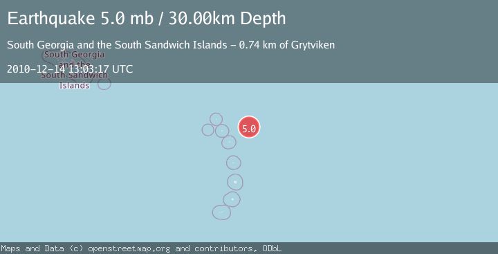 Map of SOUTH SANDWICH ISLANDS REGION