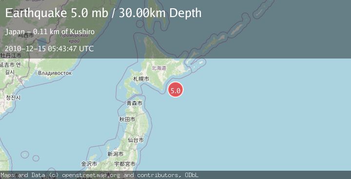 Map of HOKKAIDO, JAPAN REGION