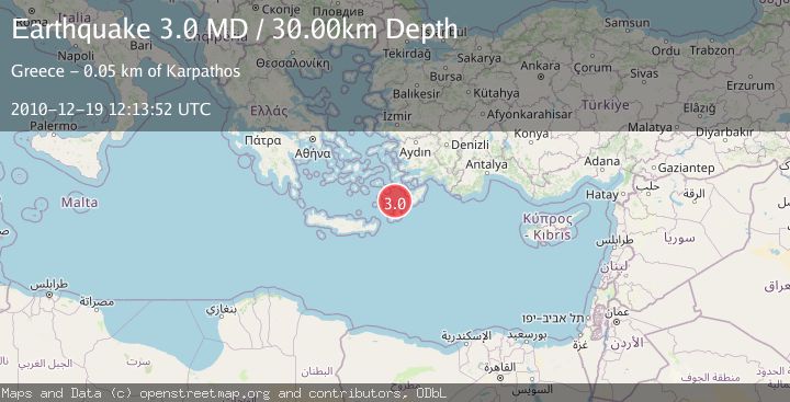 Map of DODECANESE ISLANDS, GREECE