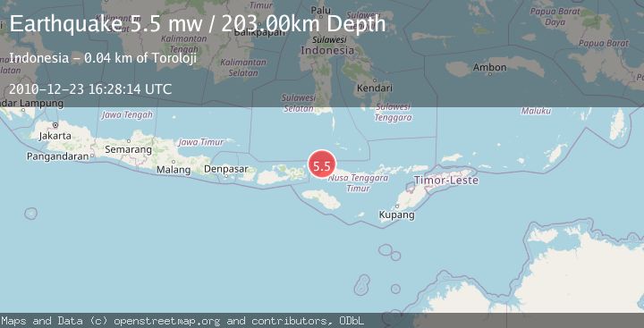 Map of FLORES REGION, INDONESIA