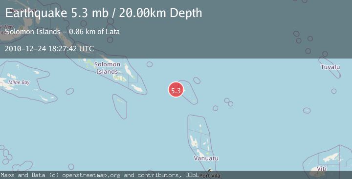 Map of SANTA CRUZ ISLANDS