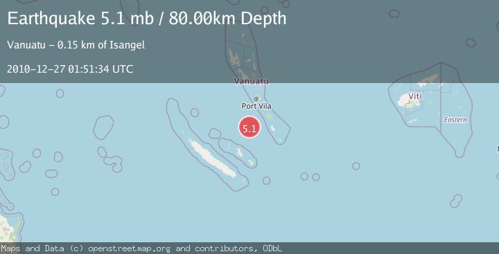 Map of VANUATU REGION