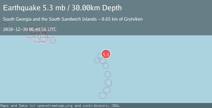 Map of SOUTH SANDWICH ISLANDS REGION
