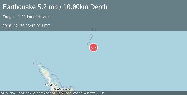 Map of KERMADEC ISLANDS REGION