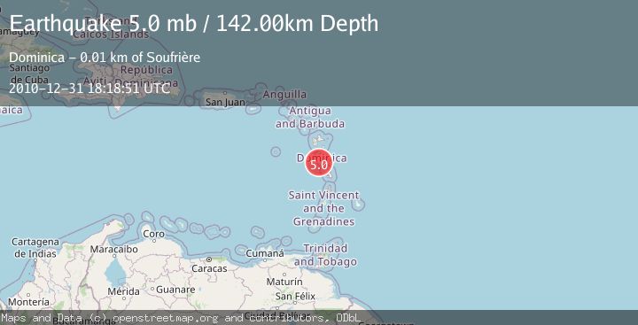 Map of DOMINICA REGION, LEEWARD ISLANDS