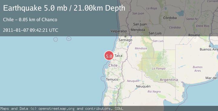 Map of OFFSHORE MAULE, CHILE
