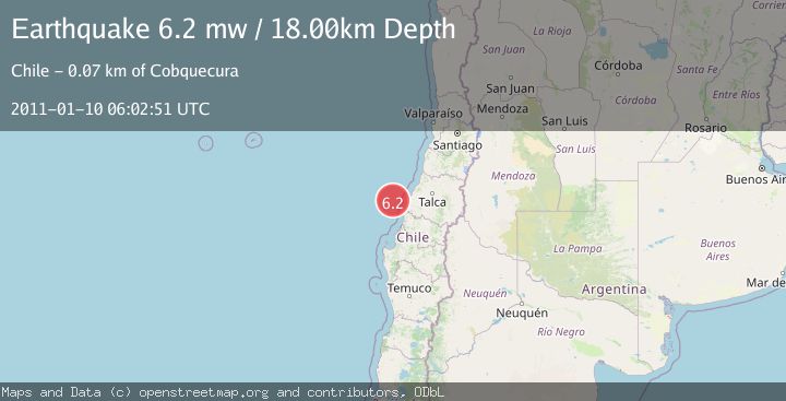 Map of OFFSHORE MAULE, CHILE