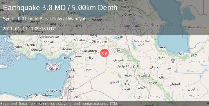 Map of SYRIA-IRAQ BORDER REGION