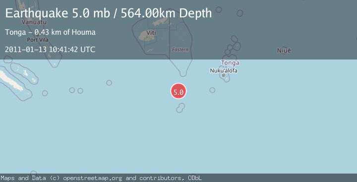 Map of SOUTH OF FIJI ISLANDS